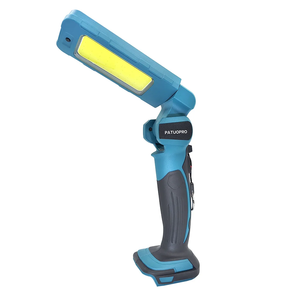 PATUOPRO Cordless LED Flashlight  Adjustable Outdoor Handheld Rechargeable Work Light Compatible Makita 18V Battery(No Battery)