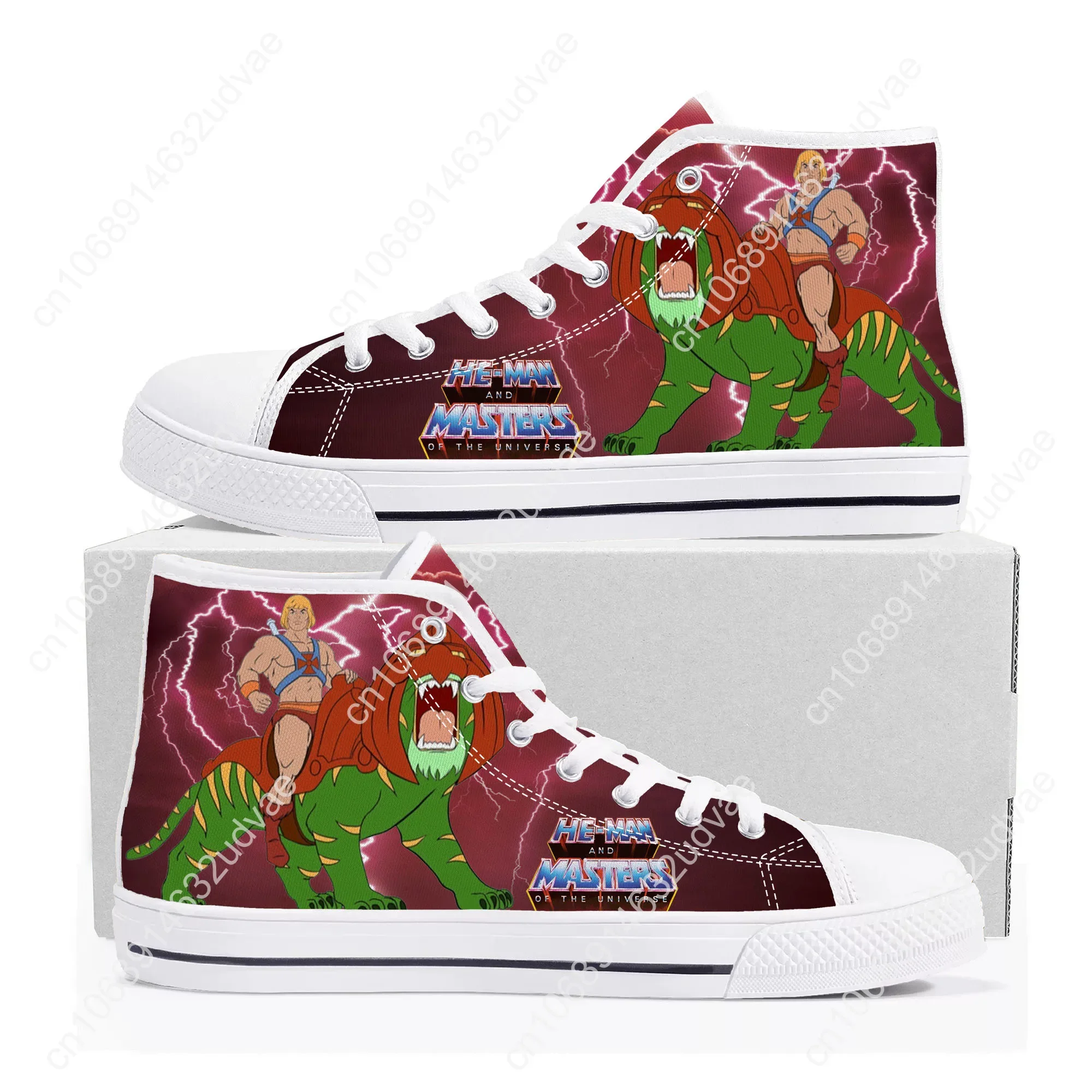 He-Man Masters High Top Sneakers Of The Universe Mens Womens Teenager Cartoon Canvas Sneaker Casual Couple Shoes Custom Shoe