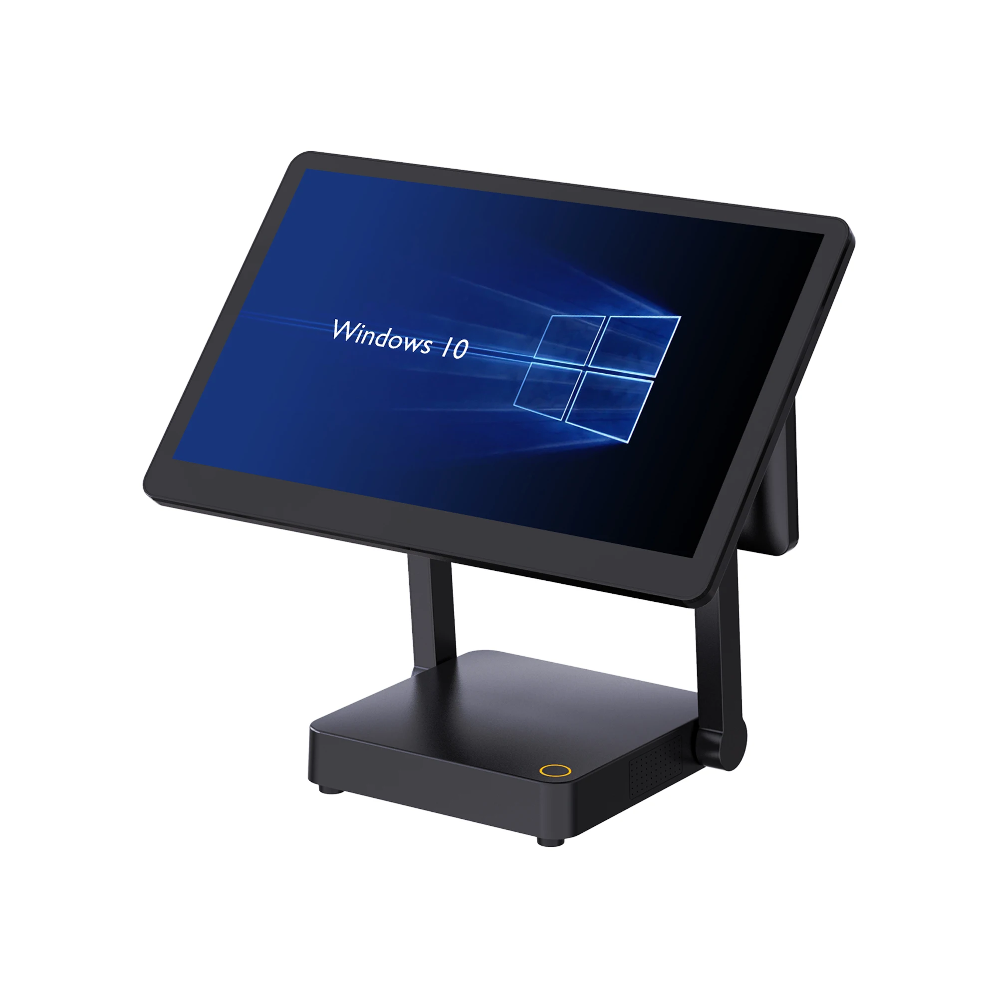 접이식 스탠드가 포함된 Elegent 15.6인치 Windows 10 금전 등록기, 1920*1080 터치스크린 POS, 10.1인치 클라이언트 스크린, 레스토랑 POS