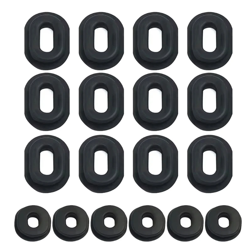 18 pz/set copertura laterale corpo moto passacavo in gomma nera carenatura rondella bulloni anello in gomma fissa accessori esterni moto
