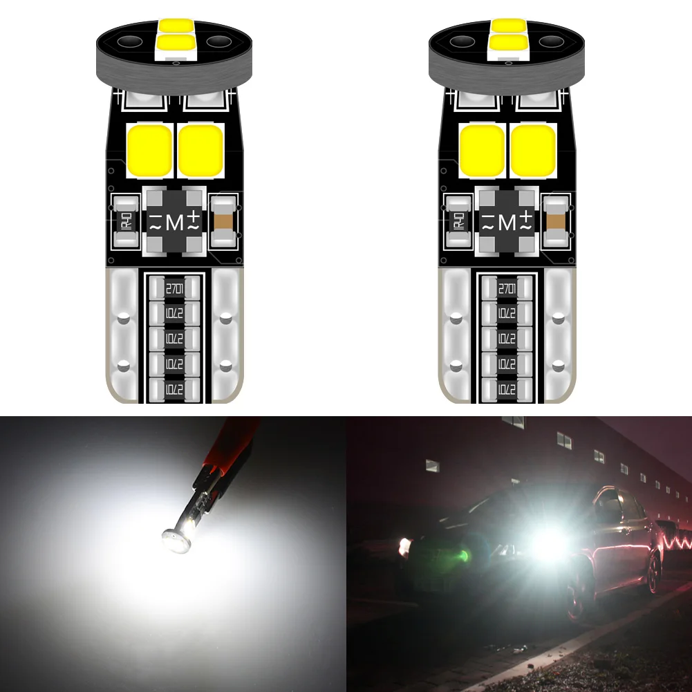 

2pcs T10 W5W Canbus Car Led Bulb Super Bright White Red Orange Plug and Play For Volvo S40 V50 XC90 C70 & Citroen Saxo C2 C1 DS3