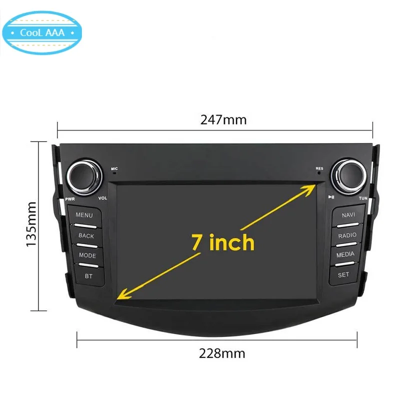 Carplay RAV4 2006-2012 Navigation GPS Android MP5 Bluetooth WiFi Car Navigatio free shipping