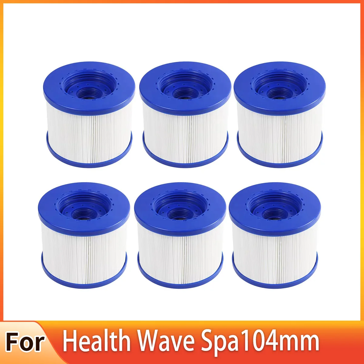 Filtro de piscina de doble paquete, tubo de agua caliente de repuesto, ONDA DE SALUD Spa104mm, PET + tela no tejida, Compatible con Clever Spa