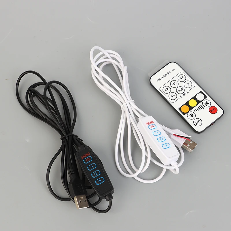 DC 5V LED Dimmer 2m USB Cable With Switch Dimmable Remote Control 3Pin Extension Wire For Single 3 Colors CCT LED Light