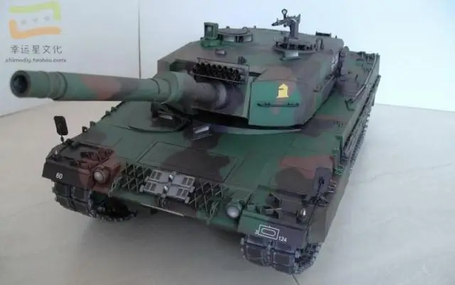 1:16 leopardo 2a4 tanque de batalha principal modelo militar modelo de papel 3d diy brinquedo de exibição de molde de papel artesanal