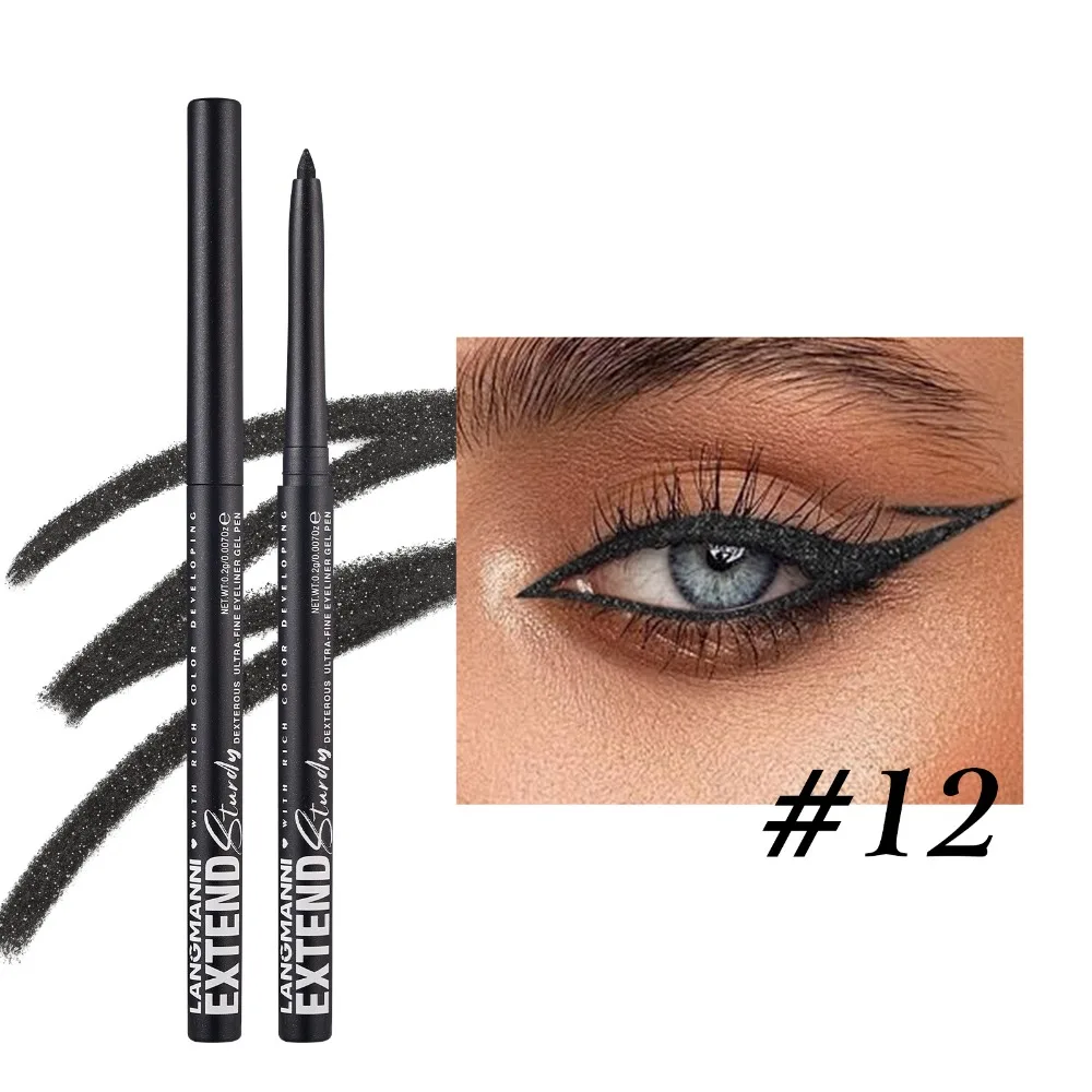 Fast Dry Green Glitter Waterproof Eyeliner Matte Finish Smudge Resistant Makeup Pencil Long Lasting Concealer Pen Daily Use