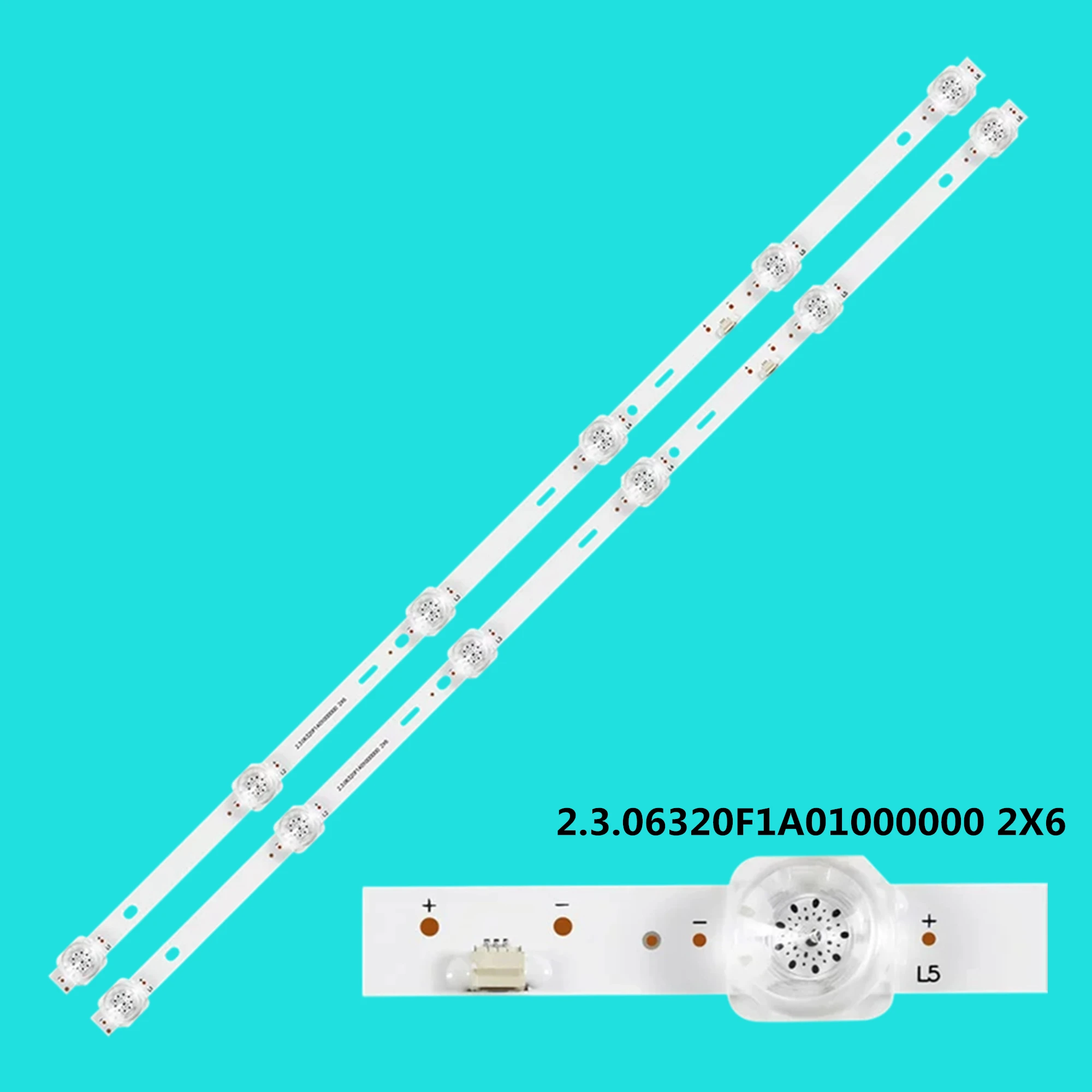 10pcs LED Backlight Strip For 32S6 K325A GNT-L3B4KA-5 2.3.06320F1A01000000 2X6