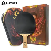 Raqueta de tenis de mesa LOKI DRAGON Series, raqueta de Ping Pong profesional ofensiva, paleta, 5 madera, 2 carbono, 6/7/8/9/10 estrellas