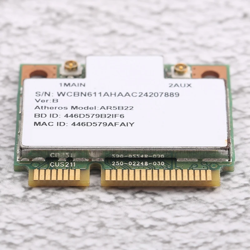 

AR9462 AR5B22 WB222 Half Mini Pcie 300Mbps+Bluetooth4.0 WLAN Wifi Wireless Card