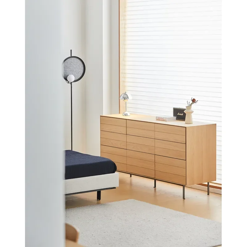 Half House Modern Dresser Chest of Drawers Oversized Multi-Space Wood Storage Unit for Bedroom