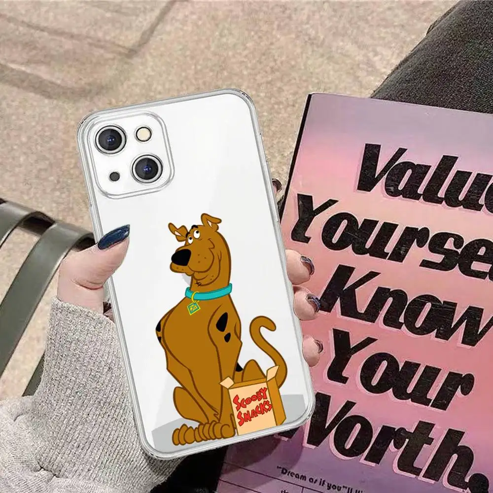 حافظة هاتف D-Doo Cute D-Dog S-Scoobies شفافة لهاتف آيفون 16 15 11 13pro Max 14Plus X Xr Xs Max 12mini - غطاء شفاف #4