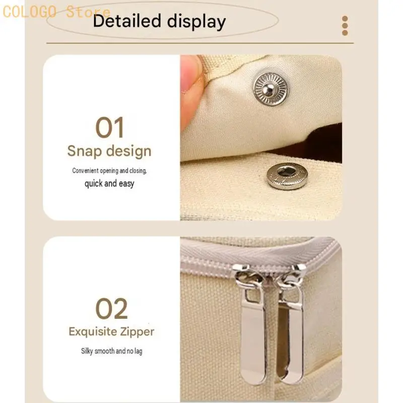 Crochet Storage Bag for Home and Travel, Portable Knitting Project Bag with 7 Top Eyelets, Multiple Storage Pockets D0LD