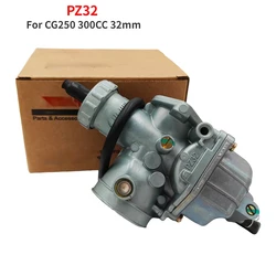 PZ32 32mm Carburetor For Honda CG250 300CC Carburador PZ 32 ATV QUAD Dirt Bike Scooter Motorcycle Modified Carb Carburatore