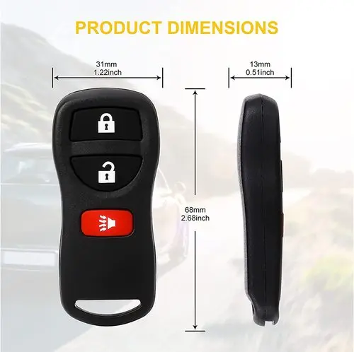 Used for Nissan 3-key 4-point radio controlled car remote control car key KBRASTU15 315 frequency