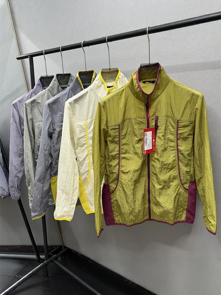 

Lightweight Breathable Outdoor Sun Protection Clothing Metal Nylon Women's Sle Stand Fit Faion Urban Long Sve Zipper