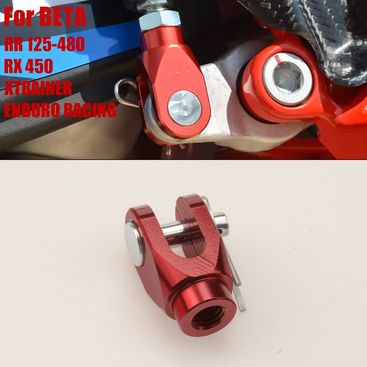 

NEW Motorcycle Aluminum Rear Brake Clevis For Beta RR 300 RR 250 2013-2024 RR 350 390 450 498 500 X-Trainer 300 2015-2024