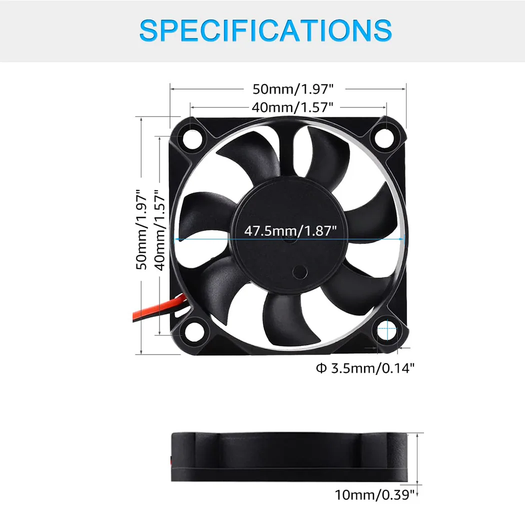 1 Stück 5V 5010 8010 8015 9225 12025 USB-Schnittstelle DC Bürstenloser Kühllüfter USB-Kabel Set-Top-Box Router Gehäuselüfter – Detail 3