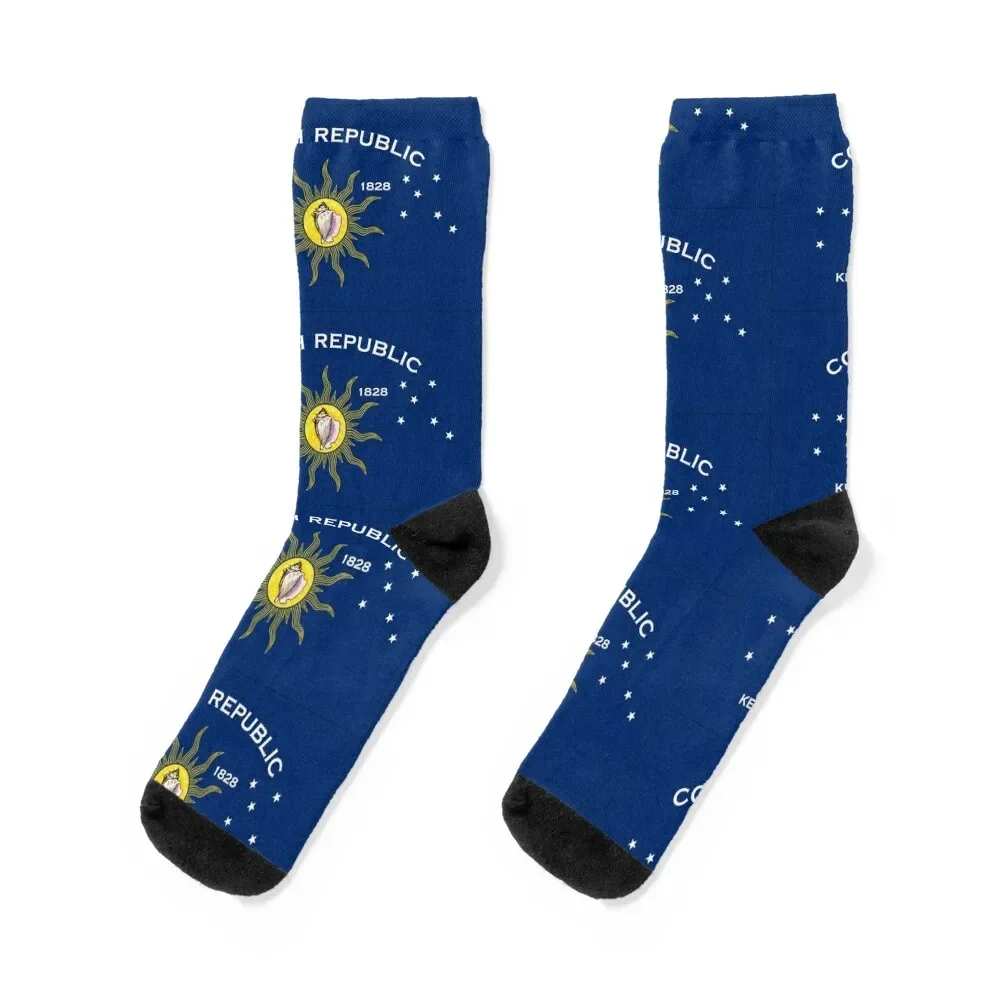 

Flag of the Conch Republic (Key West, Florida) Socks colored anti slip football Designer Man Socks Women's