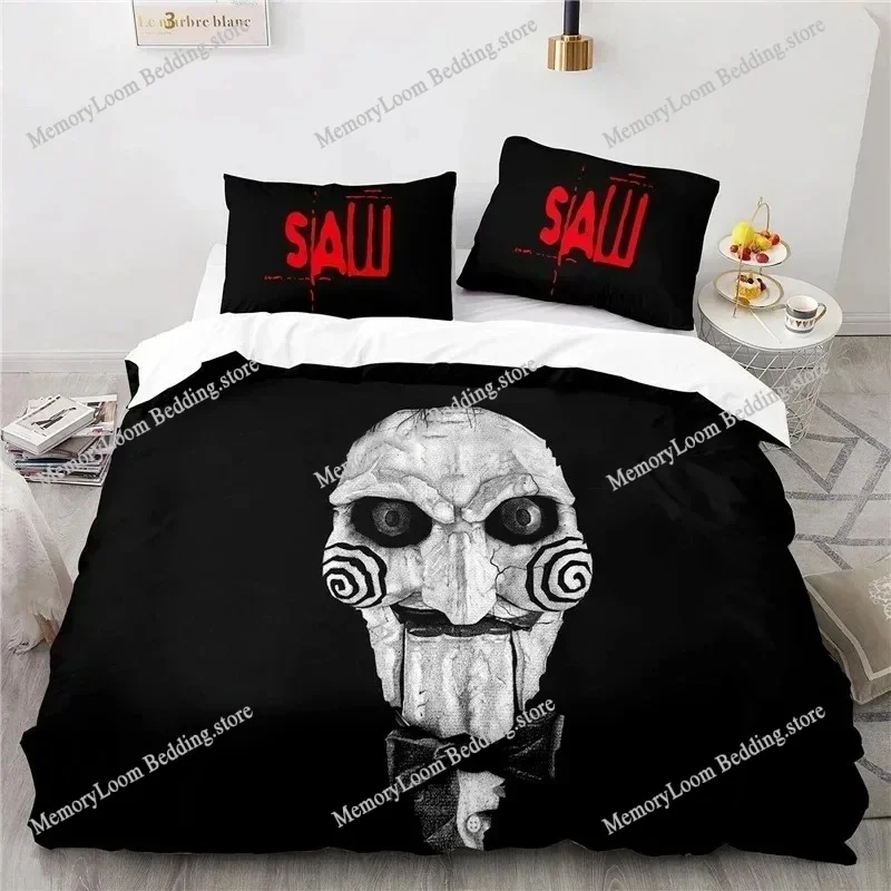 

Horror Saw Movie Bedding Set Twin Queen Size Duvet Cover Pillowcase Bed Kids Adult Boys Girls Fashion Home Textileextile