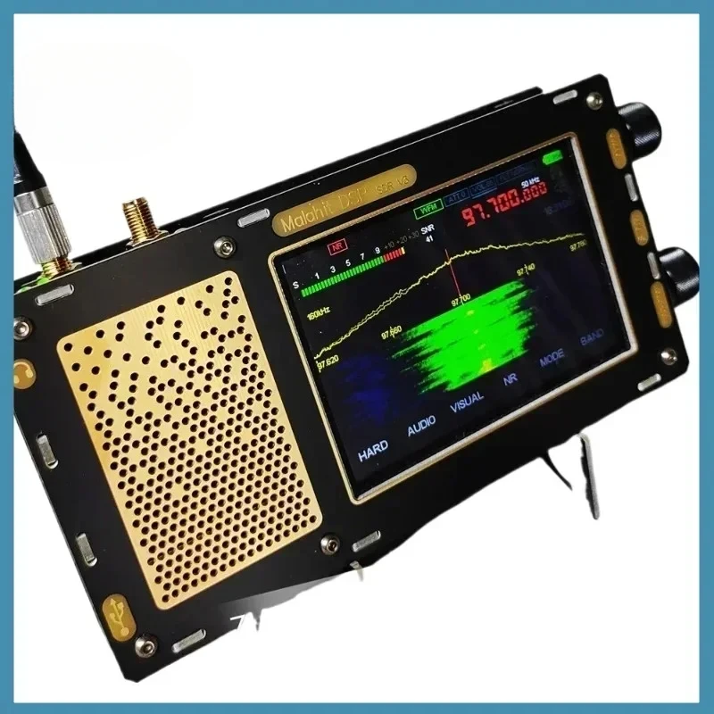 New V3 Malachite Radio Dual Antenna Latest Version 1.10D Malahit-DSP Stereo Portable 3rd Version SDR Receiver 50KHz-2GHz