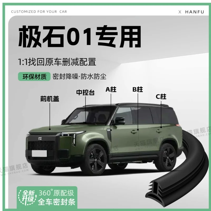 

Whole Car Sealing Strip For BAIC JISHI Polestone 01 ROX 01 Interior Protective Accessories