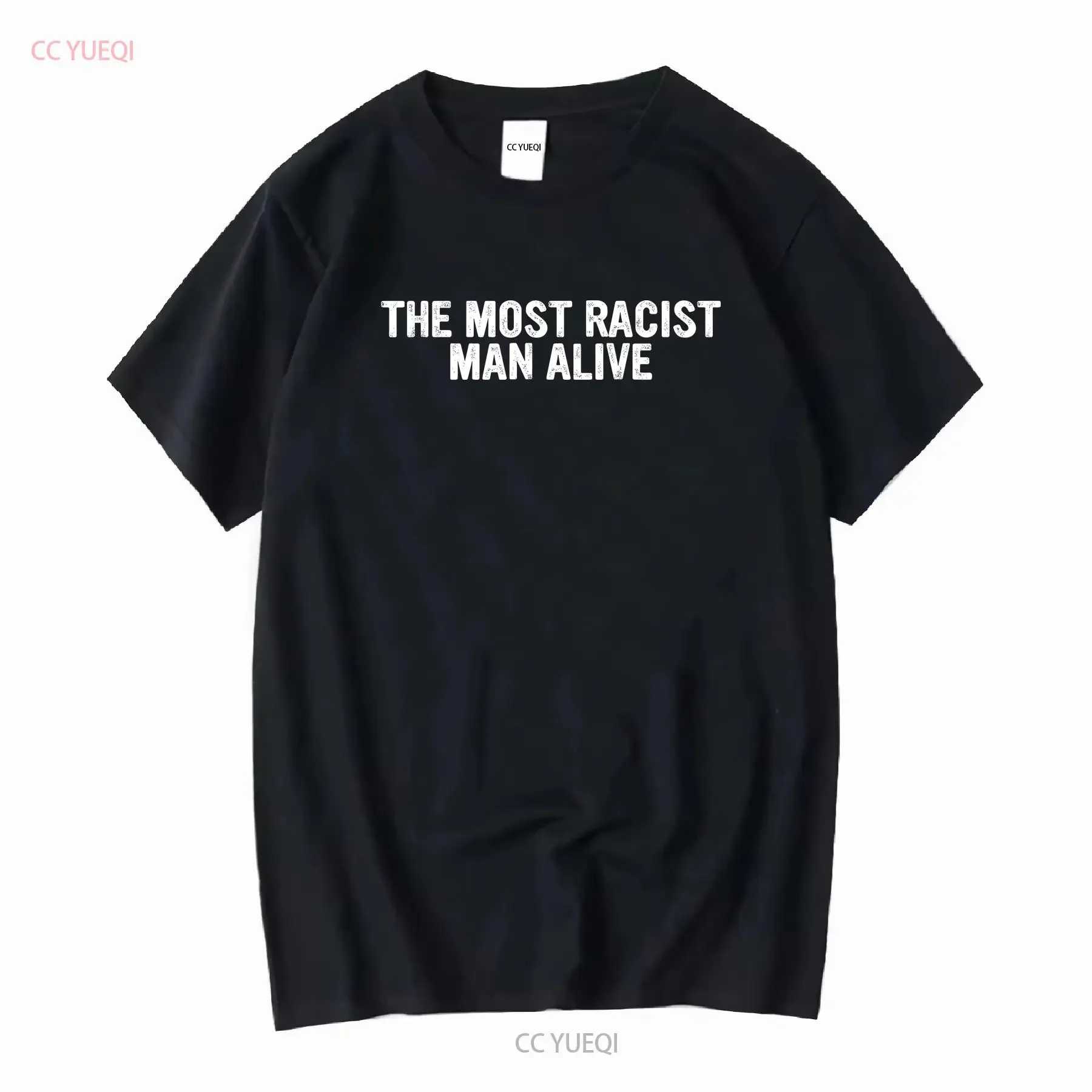 Le plus raciste homme vivant vêtements t-shirt vintage lavé confortable décontracté polyvalent haut pour un usage quotidien unisexe mode