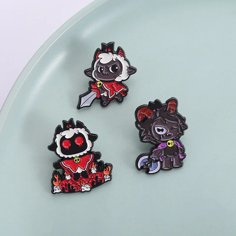 Enamel Pin Cartoon Little Devil Brooch Personality Funny Character Badge Clothing Bag Creative Decoration Pin Pins for Backpacks