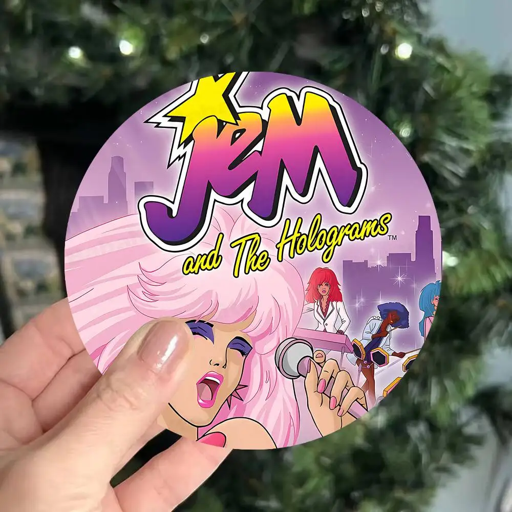 Jem And The Holograms Movie Retro Wooden Cup Mats Elements Colour Printing Cup Coasters Home Kitchen Decora Gifts