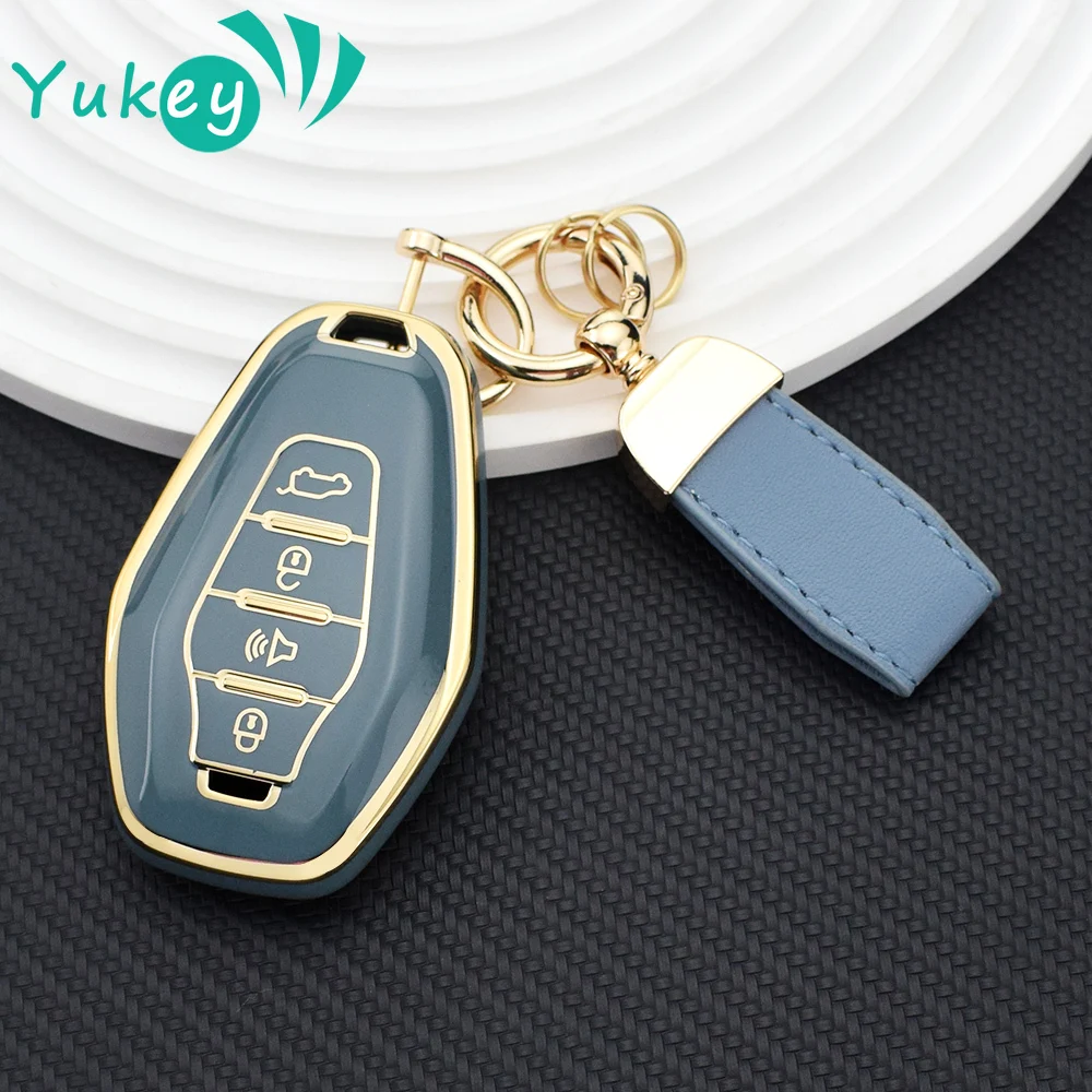 

For Chery Jetour X70 X90 X95 Plus Auto Keychain Protector Holder Shell TPU Car Smart Remote Key Case Fob Cover Accessories