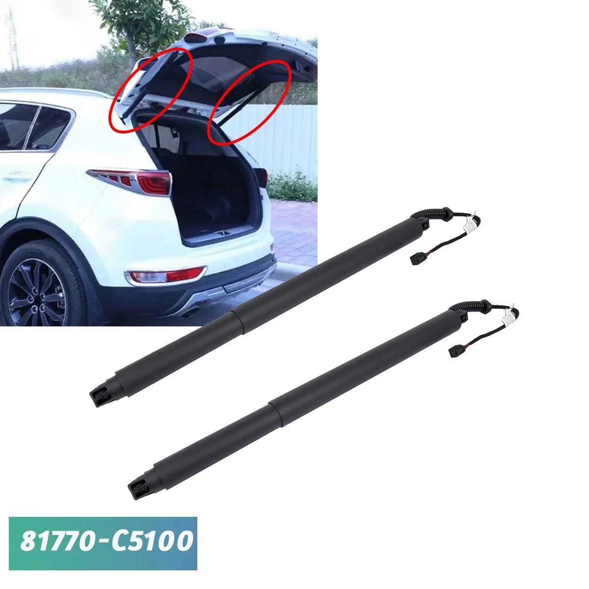 2Pcs Car Electric Tailgate Lift Support 81770-C5100 for Kia Sorento 2015-2020 Hatch Lift Gate Actuator Assy 81770C5100