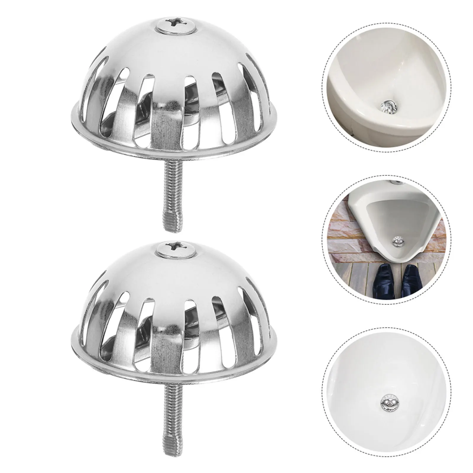 4 قطعة غطاء لبالوعة المبولة الفولاذ المقاوم للصدأ تصفية قمع غطاء للحمام مرحاض تجاري مصفاة النفايات الرجال مبولة التوصيل #1