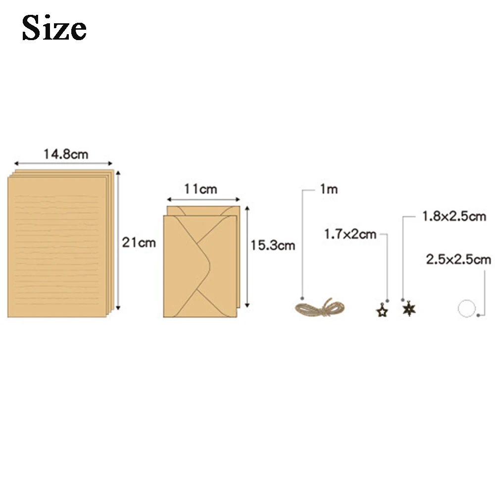 Vintage Mailers Set European Style Letter Supplies Kraft Paper Envelope Writing Paper Envelopes Letter Paper Letter Pad