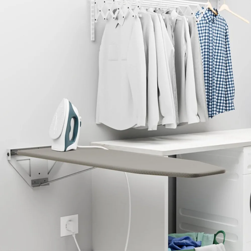 

Wall-Mounted Ironing Board 39.3 x 12 Foldable Ironing Station Space Saving 180° Swive Fold Away Ironing Board for Home House