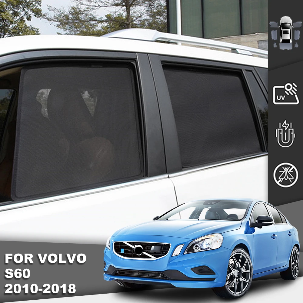 

For Volvo S60 2ND S 60 2011-2018 Magnetic Car Sunshade Shield Front Windshield Curtain Rear Side Baby Window Sun Shade Visor