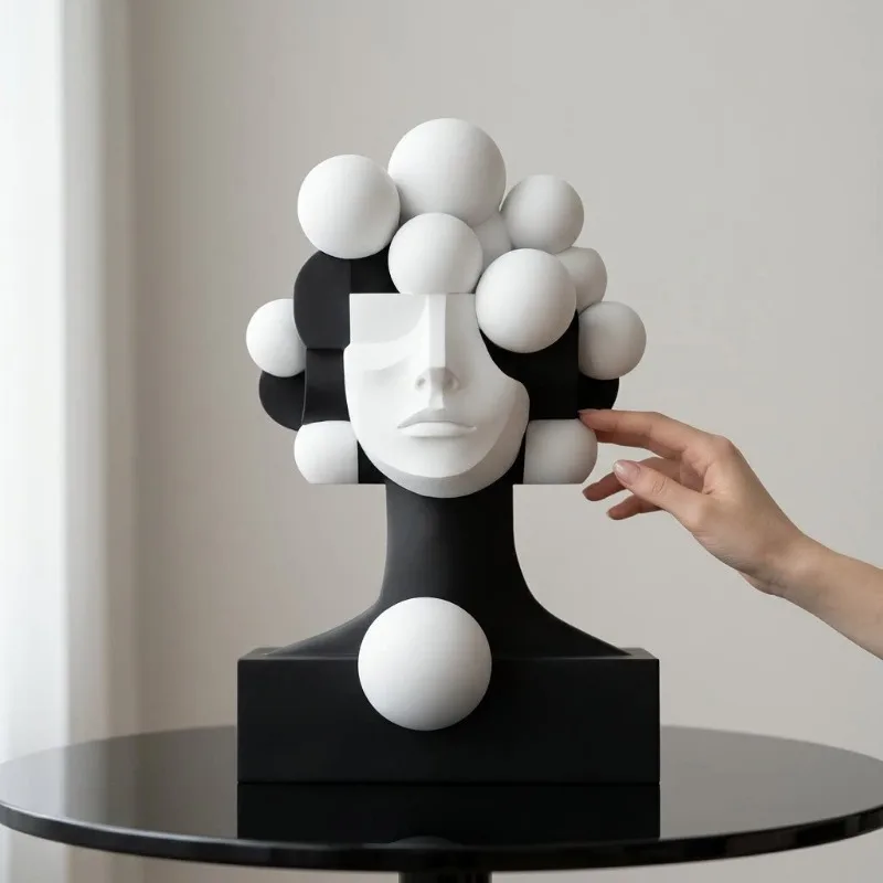 Abstract Figure Sculpture Modern Figurines Creative Living Room Figurine Elegant Luxury Interior Ornaments Home Decorations