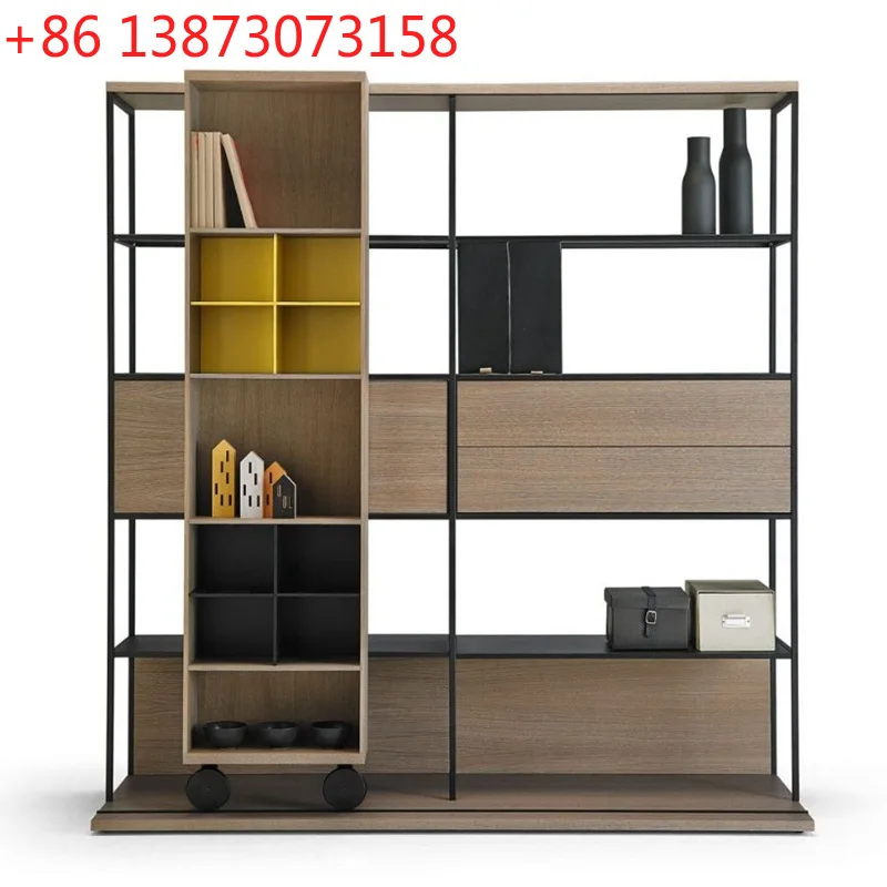 

Creative personalized bookcase paint movable bookshelf modern simple display stand