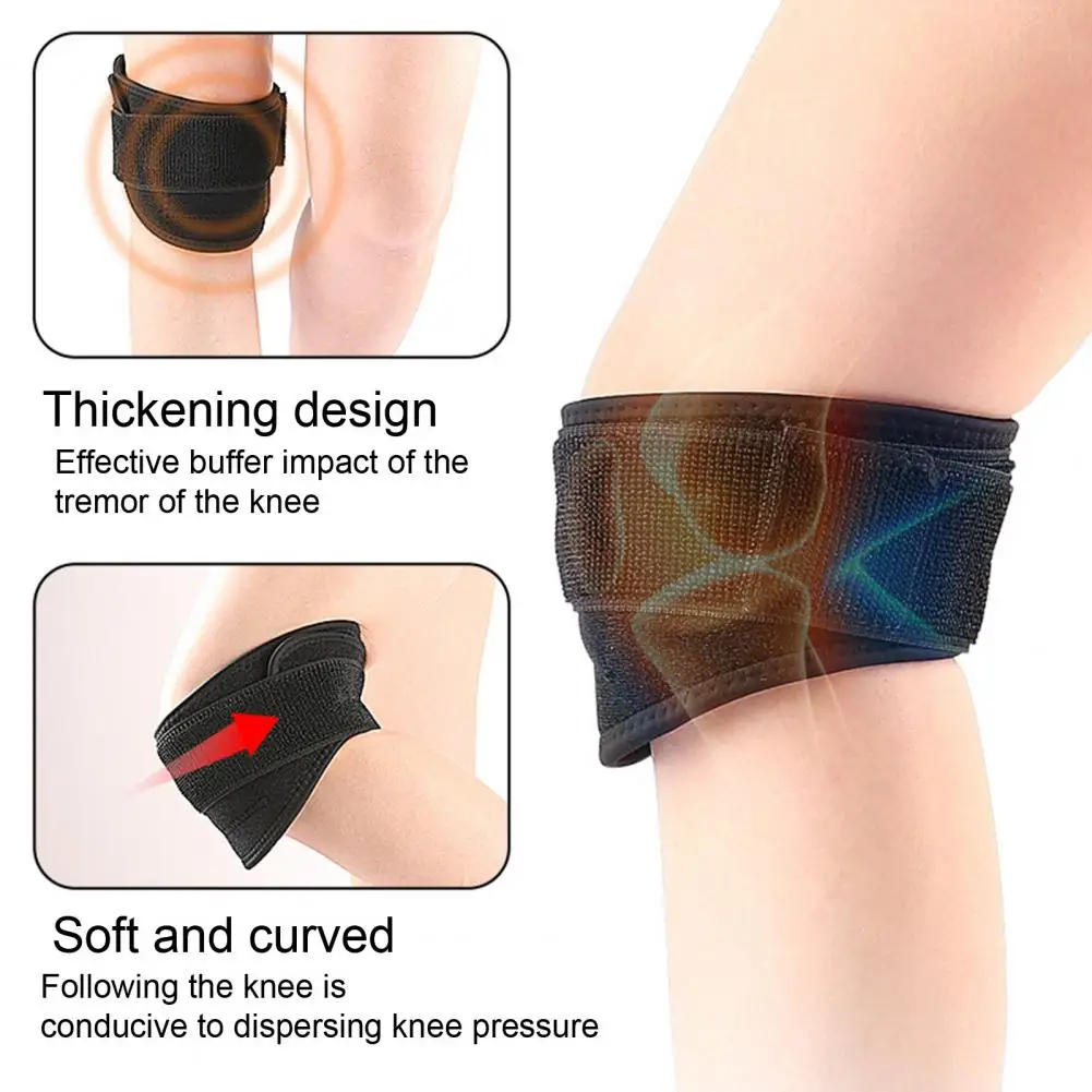 Protector de rodilla rodillera elástica correa de soporte de tendón rotuliano Premium cinta de sujeción ajustable transpirable antideslizante para rodilla
