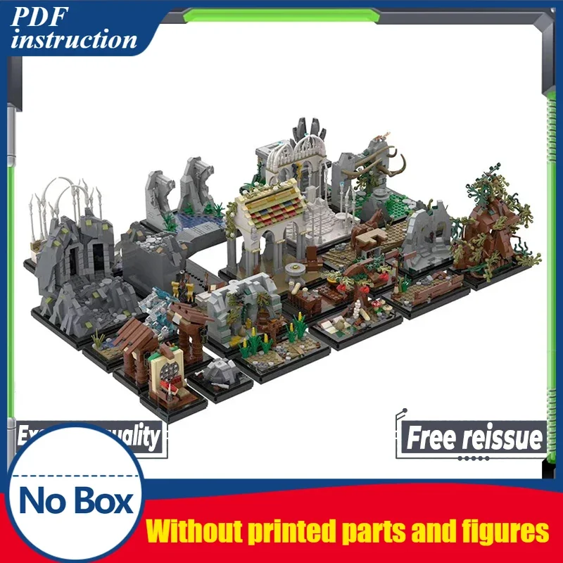 

Кольцо-модель фильма Moc, строительные кирпичи, мини-Ворота дружбы, технология, модульные блоки, подарок, рождественские игрушки, наборы «сделай сам», сборка