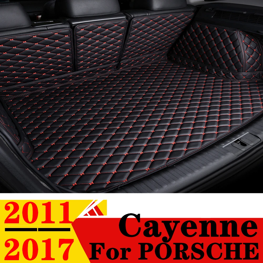 

Car Trunk Mat For Porsche Cayenne 2011 2012 2013 2014 2015 2016 2017 Rear Cargo Cover Carpet Liner Tail Parts Boot Luggage Pad