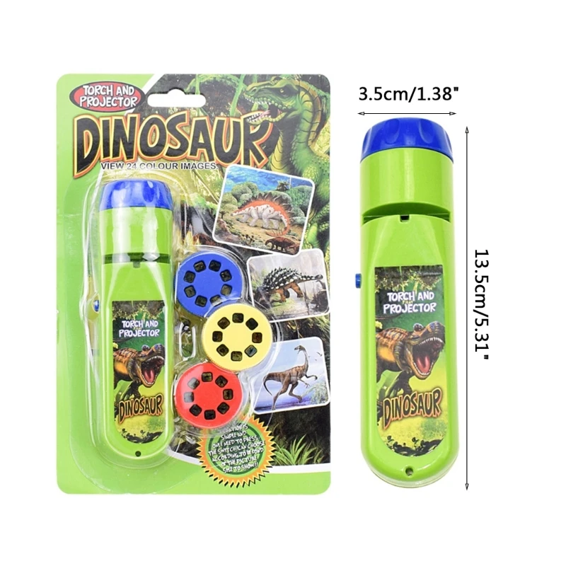 Children Slide Projector Torches Projection Torches Lamp Flashlight Learning Education Animal Dinosaur Cognition Toy