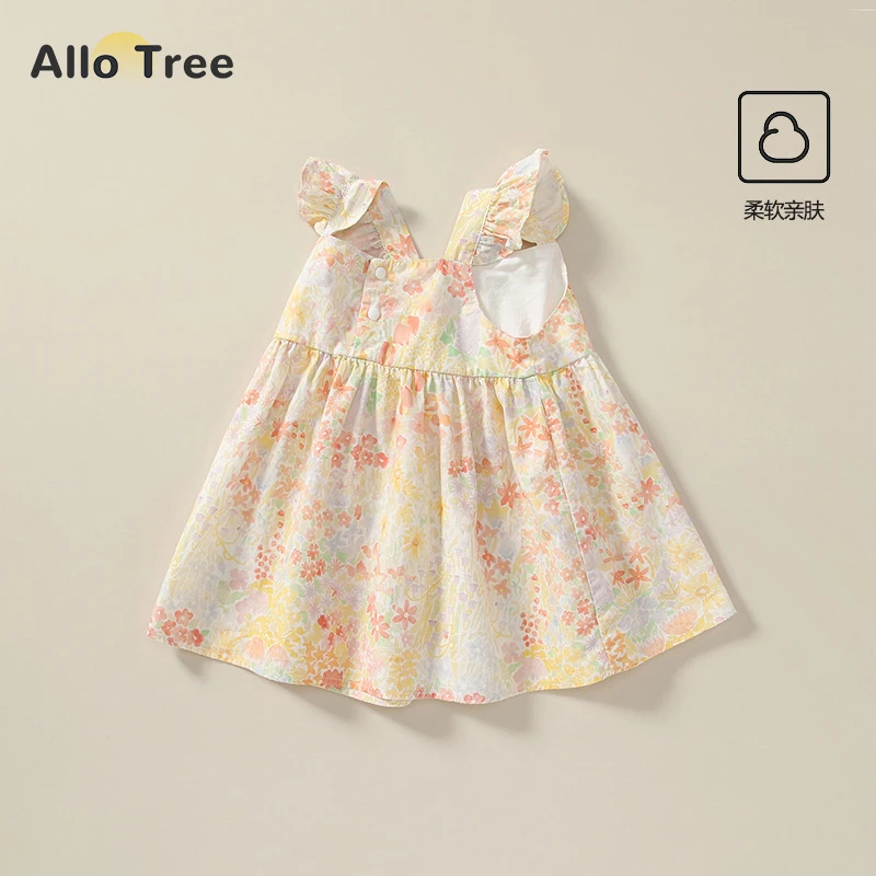 

Girls' summer thin dress2Sleeveless dress for 1-year-old girls, summer children's dressaCotton-like baby dress