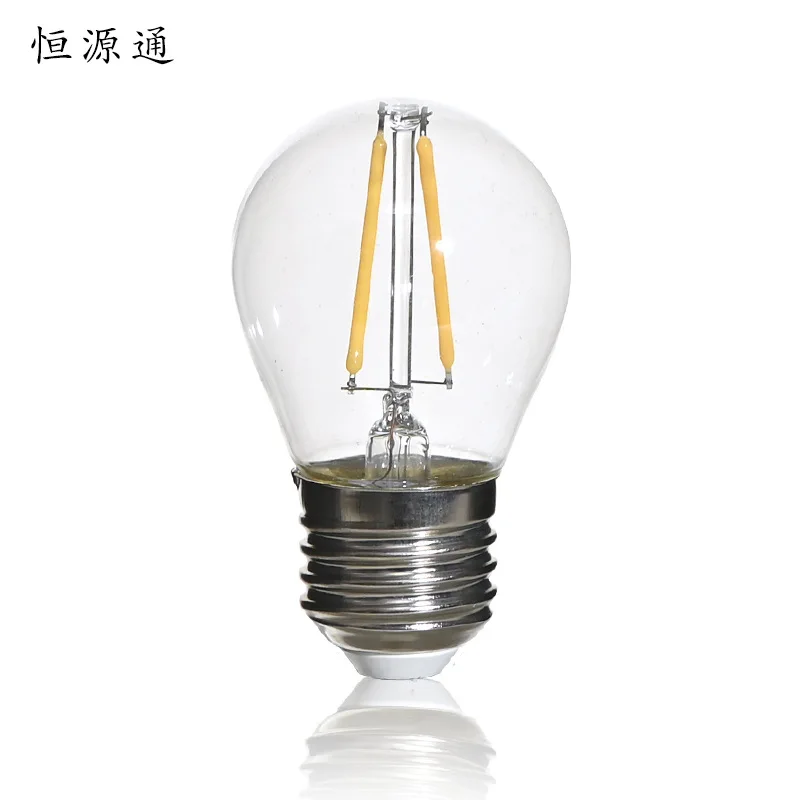 Ampoules de boule de golf G45 LED, style vintage rétro, filament industriel, éclairage de lustre, lampe, décoration de la maison et de la chambre, 2W, 4W