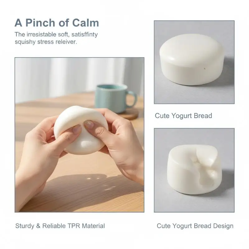 Stress Relief Yogurt Cake Bread Squeeze Toy for Sensory Slow Rising Fun