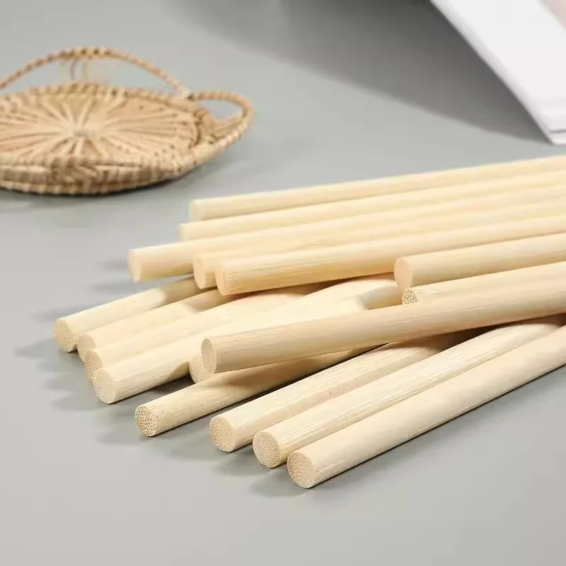 50pcs Round Wooden Sticks DIY Handmade Building Model Material Craft Making Small Wooden Stick For DIY candy Baking Supplies