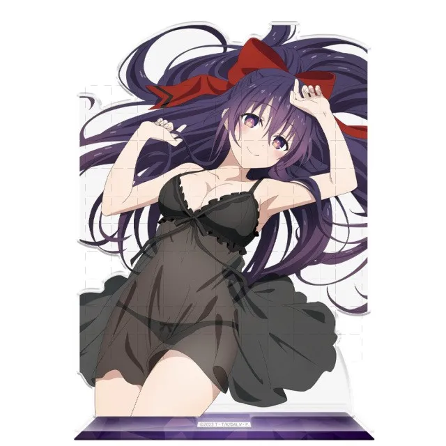 Game Yatogami Tohka Nightmare Tokisaki Kurumi Origami Tobiichi Acrylic Stand Figure Doll Anime Keychain Cosplay Toy for Gift