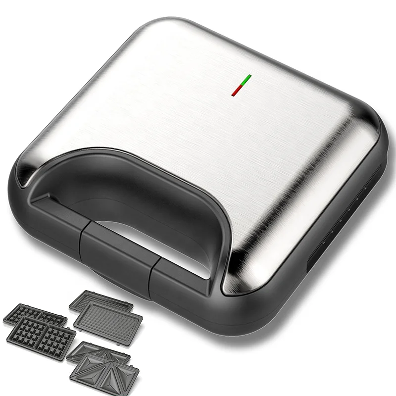 

Автоматическая электрическая мини-бельгийская вафельница, перезаряжаемые антипригарные пластины для домашнего использования 7 в 1