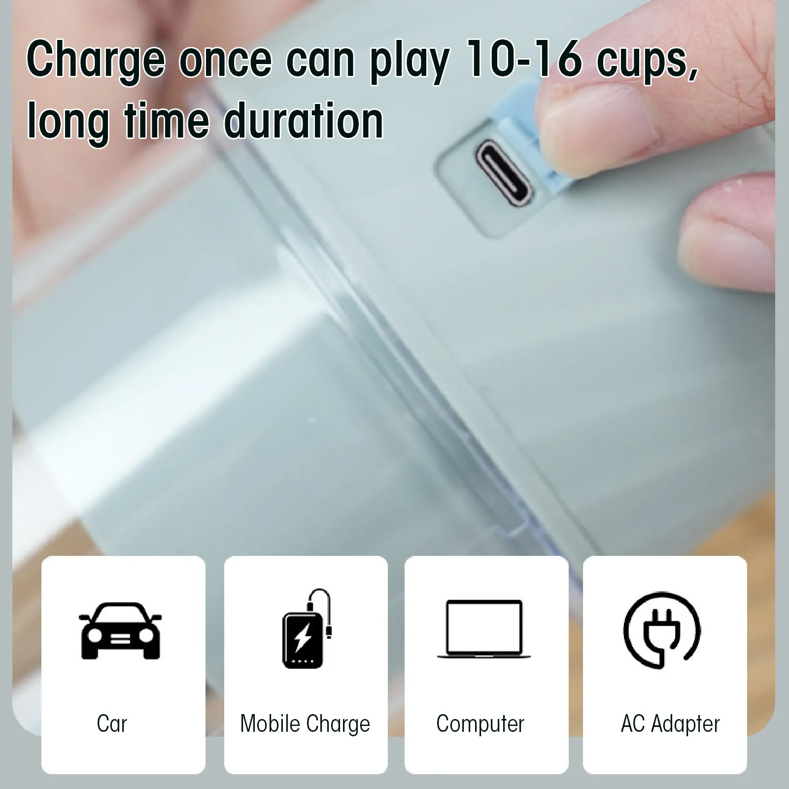 Miscelatore per succhi di frutta Sicurezza Multifunzionale Facile da pulire 10 lame Tazza per spremitura portatile Efficiente per viaggi succhi per la casa