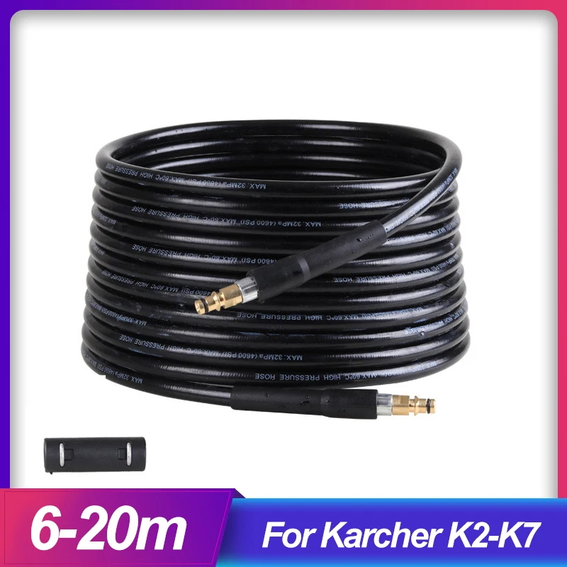 6m-20m High Pressure Washer Hose Pipe Cord Car Washer Water Cleaning Extension Hose Connector For Karcher K2 K3 K4 K5 K7 Sink