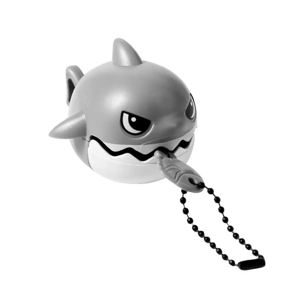 Shrink Rope Shark Doll Nibbling Shark Keychain Pull Line Plastic Cartoon Shark Pendant Cute Cartoon Nibbling Shark Keyring