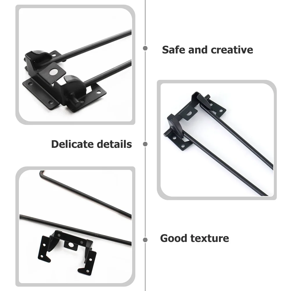 Gambe da tavolo pieghevoli da 4 pezzi Gambe in metallo a forcina da 250 mm per installazione di mobili fai-da-te Robusto supporto da tavolo pieghevole salvaspazio